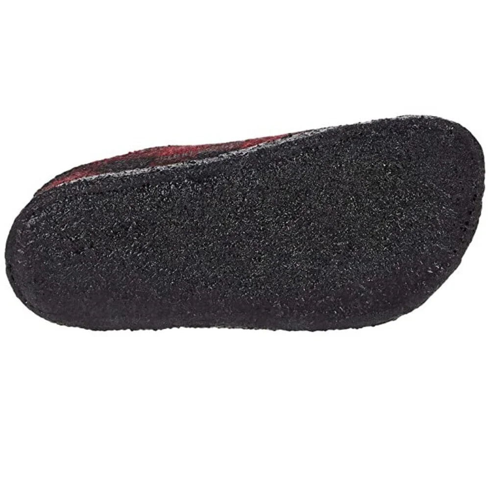 Birkenstock Zermatt Slipper Kids 11 Red Wool Low Top Round Toe Slip-On JOBB456